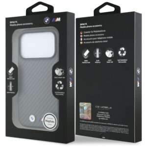 Dėklas BMW M Carbon Metal Logo MagSafe skirtas iPhone 18 Pro grey - Image 8