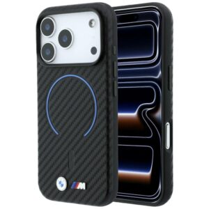 BMW M Carbon Printed Ring MagSafe dėklas, skirtas iPhone 18 Pro, juodos spalvos