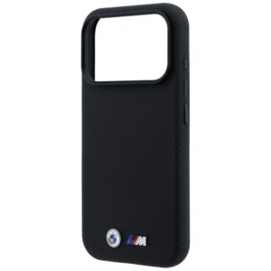 Dėklas BMW M Quadrille Kevlar Metal Logo MagSafe skirta Apple iPhone 18 Pro / 17 Pro juodos spalvos - Image 6