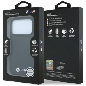 Dėklas BMW M Quadrille Kevlar Metal Logo MagSafe skirta Apple iPhone 18 Pro / 17 Pro juodos spalvos - Image 8