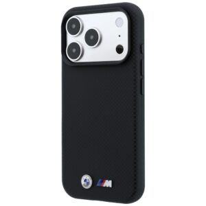 Dėklas BMW M Quadrille Kevlar Metal Logo MagSafe skirta Apple iPhone 18 Pro Max / 17 Pro Max juodos spalvos - Image 2