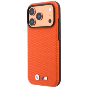 Dėklas BMW M Quadrille Kevlar Metal Logo MagSafe skirtas iPhone 18 Pro Max orange - Image 2