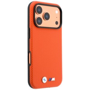 Dėklas BMW M Quadrille Kevlar Metal Logo MagSafe skirtas iPhone 18 Pro Max orange - Image 4