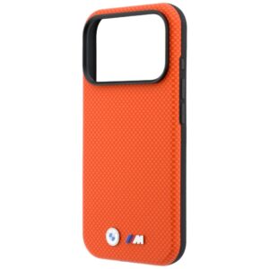 Dėklas BMW M Quadrille Kevlar Metal Logo MagSafe skirtas iPhone 18 Pro Max orange - Image 6