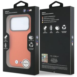 Dėklas BMW M Quadrille Kevlar Metal Logo MagSafe skirtas iPhone 18 Pro Max orange - Image 8