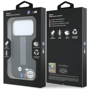 Dėklas BMW M Quadrille Kevlar Anthracite & Tricolor Print Lines MagSafe skirtas Apple iPhone 18 Pro juodos spalvos - Image 8