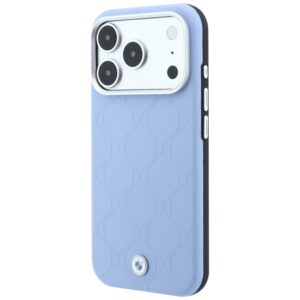 Dėklas BMW Sign Deboss Quilted Metal Logo MagSafe skirtas Apple iPhone 18 Pro / 17 Pro mėlynos spalvos - Image 2