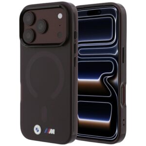 Dėklas BMW M IML Frosted Metal Logo & Trims MagSafe skirtas Apple iPhone 18 Pro / 17 Pro bordo