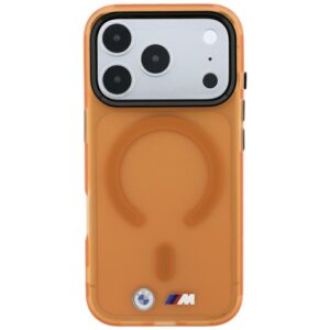 Dėklas BMW M IML Frosted Metal Logo & Trims MagSafe skirtas iPhone 18 Pro / 17 Pro oranžinės spalvos - Image 3