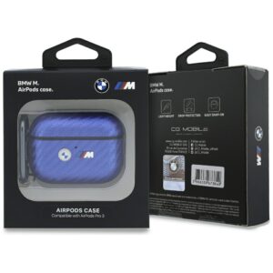 Dėklas BMW M Carbon Metal Logo skirta AirPods Pro 3 jasnomėlynos spalvos - Image 4