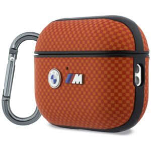 Dėklas BMW M Quilted Kevlar Metal Logo skirta AirPods Pro 3 oranžinės spalvos - Image 2