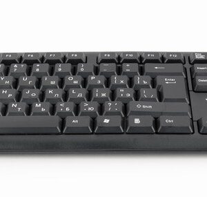 Gembird KB-U-103-RU klaviatūra Biuras USB QWERTY Anglų, rusasˌ Rusijos Juoda - Image 2