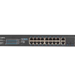 Lanberg RSFE-16P-2C-250 tinklo komutatorius Ne-valdomas Gigabit Ethernet (10/100/1000) Maitinimas per Eternetą (PoE) 1U Juoda - Image 2