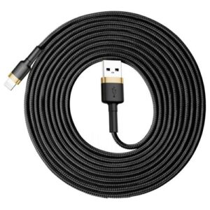 Baseus Lightning Cafule laidas 2A, 3m auksinis/juodas (CALKLF-RV1) - Image 16