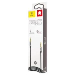 Baseus Audio Yiven M30 laidas 1.5M sidabrinis/juodas (CAM30-CS1)