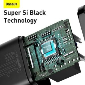 Baseus kelioninis įkroviklis Super Si 1C greitasis įkroviklis PD 30W EU juodas (CCSUP-J01) - Image 16