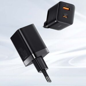 Baseus kelioninis įkroviklis Super Si Pro mini greitasis įkroviklis, C+U, PD 3.0, QC 3.0 30W EU juodas (CCSUPP-E01) - Image 9