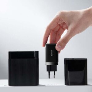 Baseus kelioninis įkroviklis Super Si Pro mini greitasis įkroviklis, C+U, PD 3.0, QC 3.0 30W EU juodas (CCSUPP-E01) - Image 12