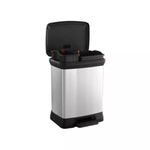CURVER ŠIUKŠLIADĖŽĖ SU PEDALU DECO BIN 10+18L /IML METALIZUOTA