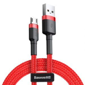 Baseus Micro USB Cafule laidas 2.4A 1m raudonas + raudonas (CAMKLF-B09) - Image 2