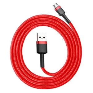 Baseus Micro USB Cafule laidas 2.4A 1m raudonas + raudonas (CAMKLF-B09) - Image 4
