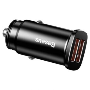 Baseus automobilinis įkroviklis Square metal A + A 30W Dual QC3.0 (SCP.AFC) juodas (CCALL-DS01) - Image 5