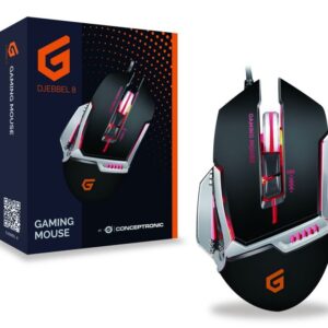 Conceptronic DJEBBEL 8 kompiuterio pelė Žaidimams Dešinės rankos USB A tipo Optinis 4000 DPI - Image 3