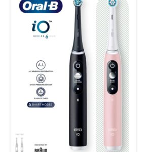 Oral-B iO 6 Suaugusiems Besisukantis dantų šepetėlis Juoda, Rožinė - Image 1