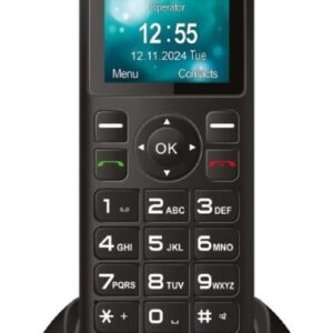 MaxCom Comfort MM35D SE mobilusis telefonas 4,5 cm (1.77") 86 g Juoda Telefonas vyresnio amžiaus žmonėms