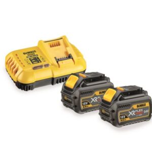 DEWALT AKUMULIATORIUS 18/54V 6,0/2,0Ah FLEXVOLT DCB546 2vnt. + ĮKROVIKLIS DCB118