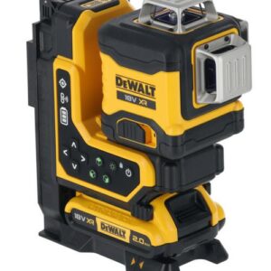 DEWALT LINIJINIS LAZERIS 18V DCLE34035D1 80m 3x360° 1x2,0Ah ŽALIAS