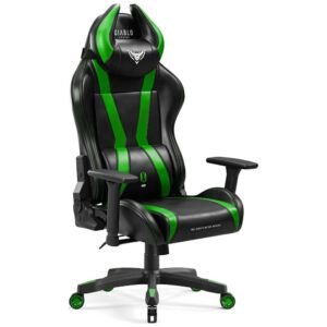 Gaming chair Diablo Chairs X-Horn 2.0 Normal Size juodos spalvos-žalios spalvos