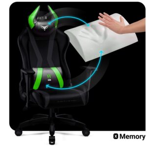 Gaming chair Diablo Chairs X-Horn 2.0 Normal Size juodos spalvos-žalios spalvos - Image 6