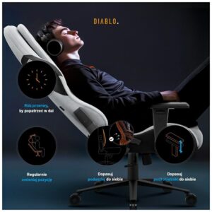 Gaming chair Diablo X-One PRIME Normal Size pilkos spalvos - Image 8
