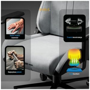 Gaming chair Diablo X-One PRIME Normal Size pilkos spalvos - Image 9
