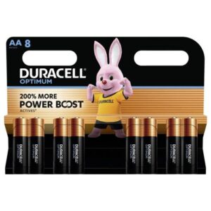 DURACELL Baterija (LR6) AA šarminė Optimum (8 baterijos / lizdinė pakuotė) 1.5V