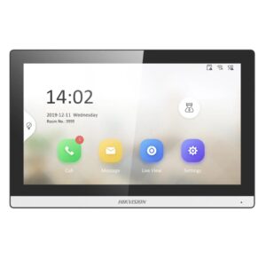 Hikvision DS-KH6350-WTE1 vaizdo telefonspynės sistema 17,8 cm (7") Juoda