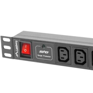 Lanberg PDU-10I-0200-IEC-BK maitinimo paskirstymo įrenginys 10 AC išvestis(ys / čių) 1U Juoda - Image 2