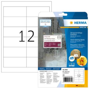 HERMA 4692 etiketė spausdinimui Balta Lipni spausdintuvo etiketė - Image 1
