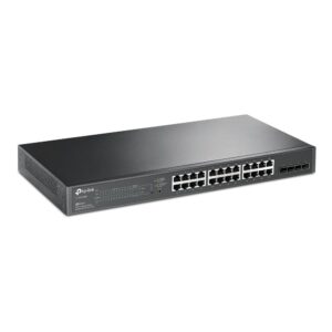 TP-Link JetStream TL-SG2428P tinklo komutatorius Valdomas L2/L2+ Gigabit Ethernet (10/100/1000) Maitinimas per Eternetą (PoE) 1U Juoda
