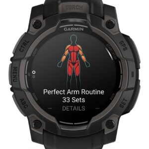 Garmin Instinct 3 AMOLED 3,05 cm (1.2") 45 mm Skaitmeninis 390 x 390 pikseliai Lietimui jautrus ekranas Juoda GPS (palydovinis) - Image 3