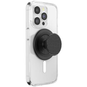 PopSockets Round Aluminum Triangle Knurl Grip MagSafe phone grip and stand black - Image 6