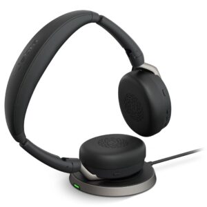 Jabra Evolve2 65 Flex Laisvų rankų įranga Bevielis Su lankeliu Biuras / skambučių centras USB A tipo Bluetooth Įkrovimo stovas - Image 3