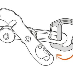 Petzl M042AA00 laipiojimo karabinas Fiksuojamasis karabinas D formos Aliuminis Pilka 1 vnt - Image 2