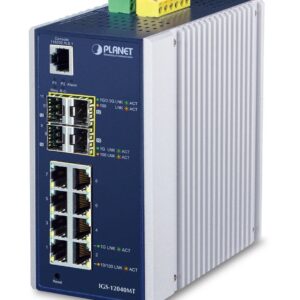 PLANET IGS-12040MT tinklo komutatorius Valdomas L2+ Gigabit Ethernet (10/100/1000) Mėlyna, Balta