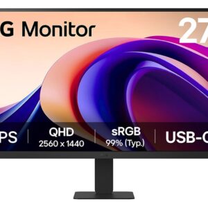 LG 27'' QHD Monitor kompiuterio monitorius 68,6 cm (27") 2560 x 1440 pikseliai Quad HD Juoda