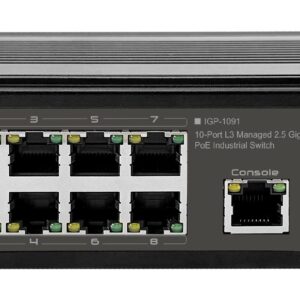 LevelOne IGP-1091 Valdomas L3 2.5G Ethernet (100/1000/2500) Maitinimas per Eternetą (PoE) Stalinis / tvirtinamas prie sienos Juoda - Image 1