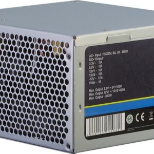 Inter-Tech Coba CES-350B maitinimo blokas 350 W 20+4 pin ATX ATX Sidabras - Image 1