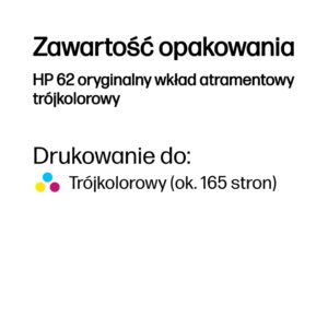 HP 62 Tri-color Original Ink Cartridge - Image 2