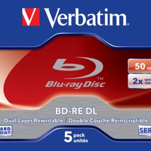 Verbatim BD-RE DL 50GB 2 x 5 Pack Jewel Case 5 vnt